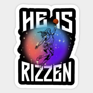 He is Rizzen-Jesus Basketball Meme Sticker